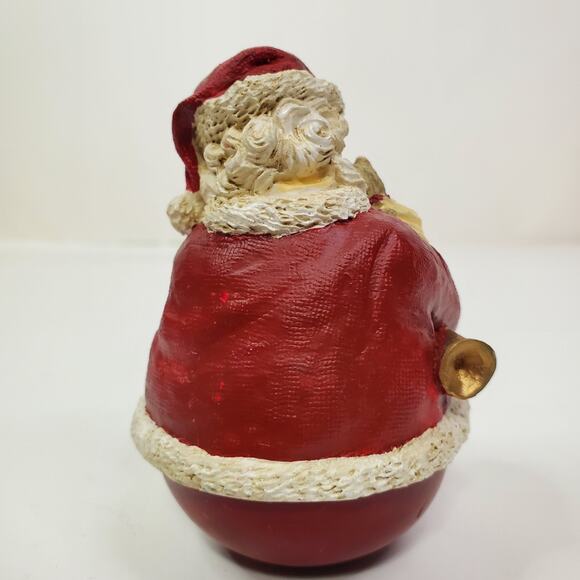Ball wobble Santa Christmas Figurine Santa w/Kitten cat lover xmas gift - Picture 3 of 9